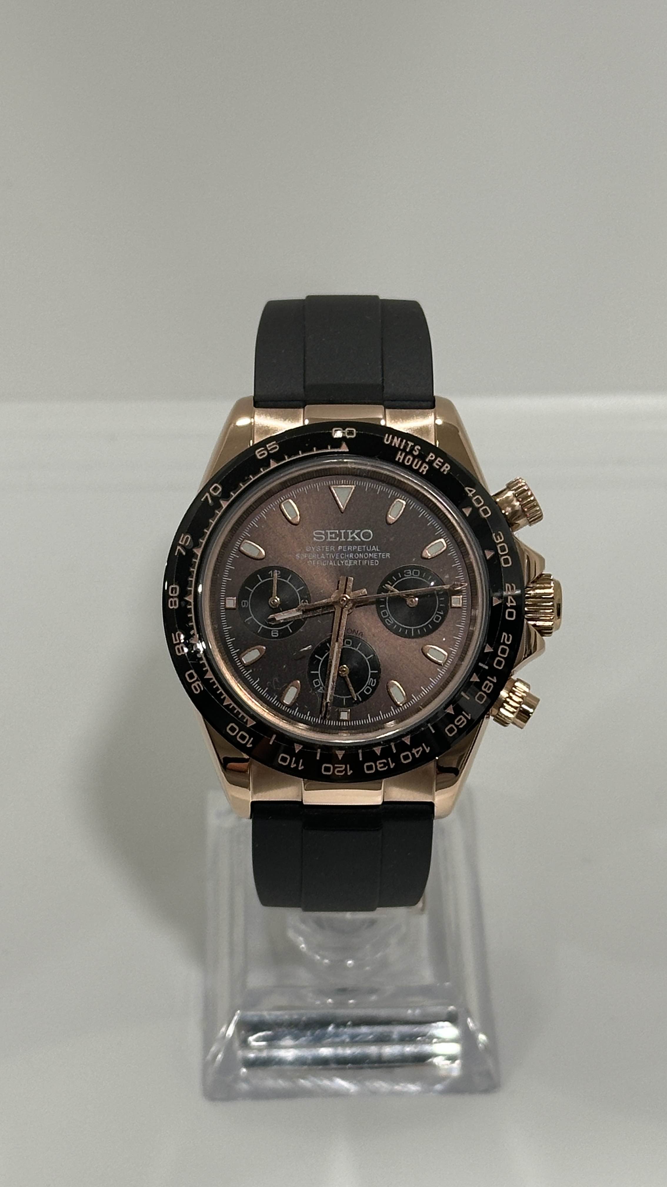 Seiko Daytona Rose Gold Chocolate