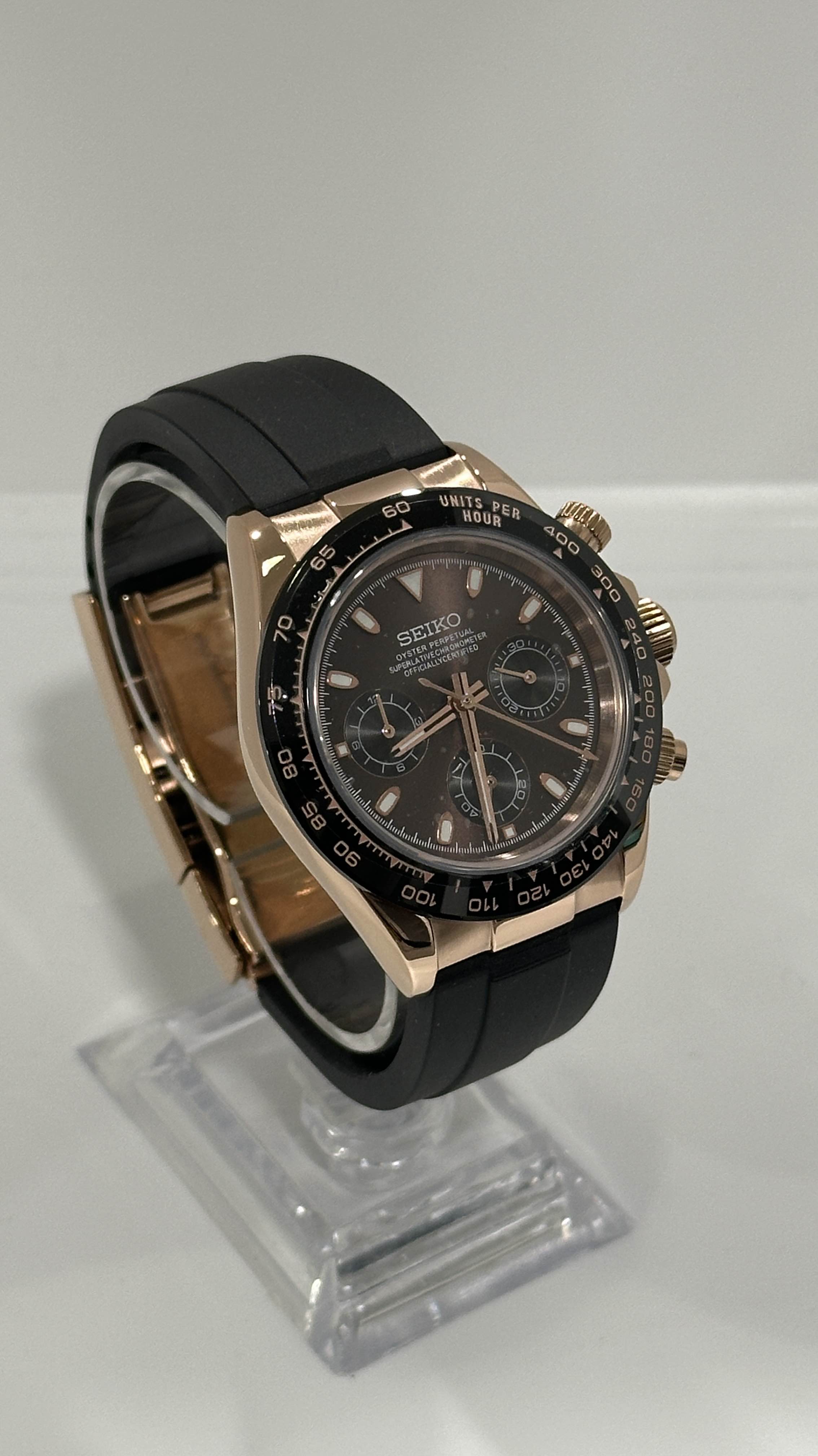 Seiko Daytona Rose Gold Chocolate