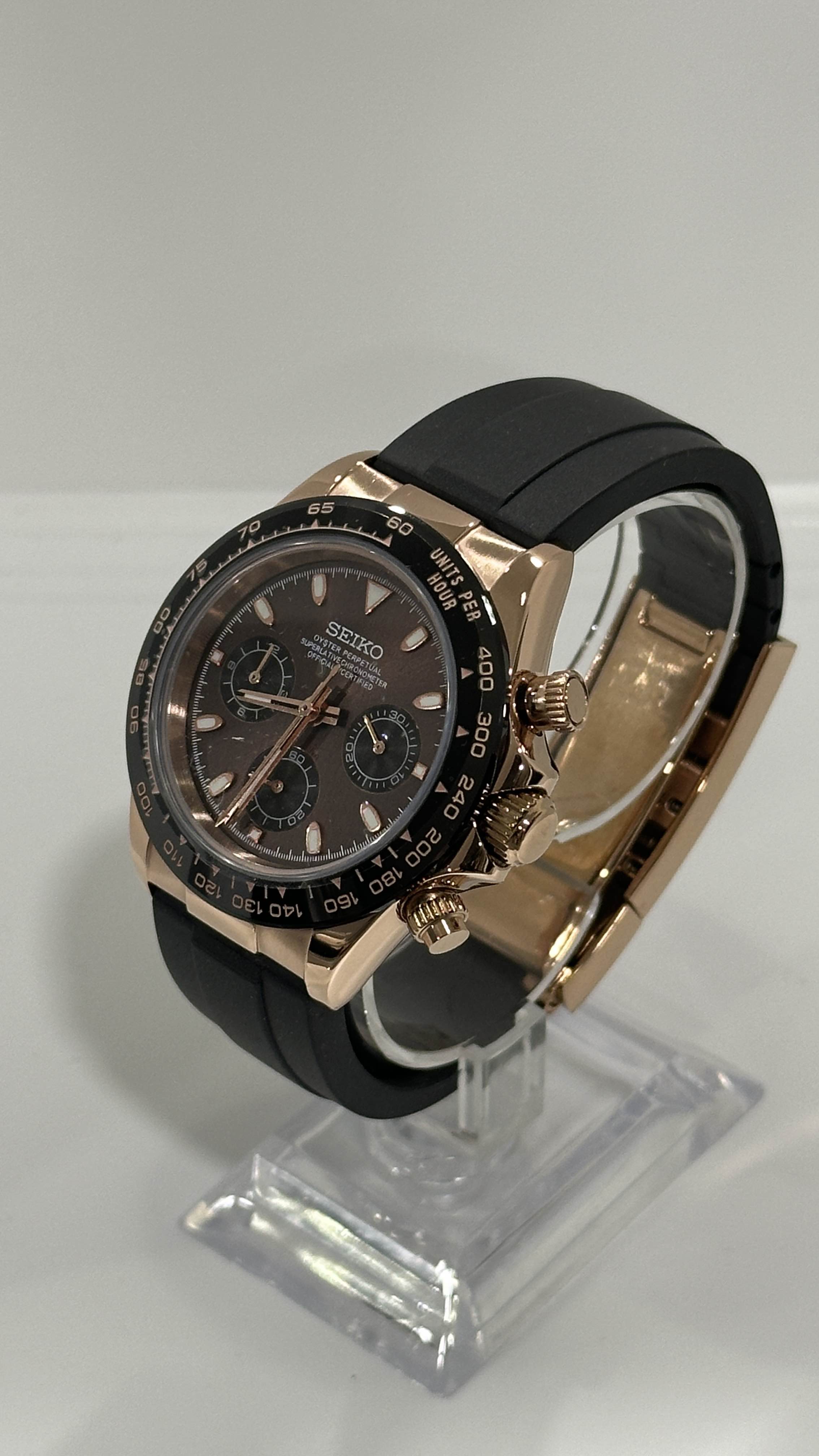 Seiko Daytona Rose Gold Chocolate