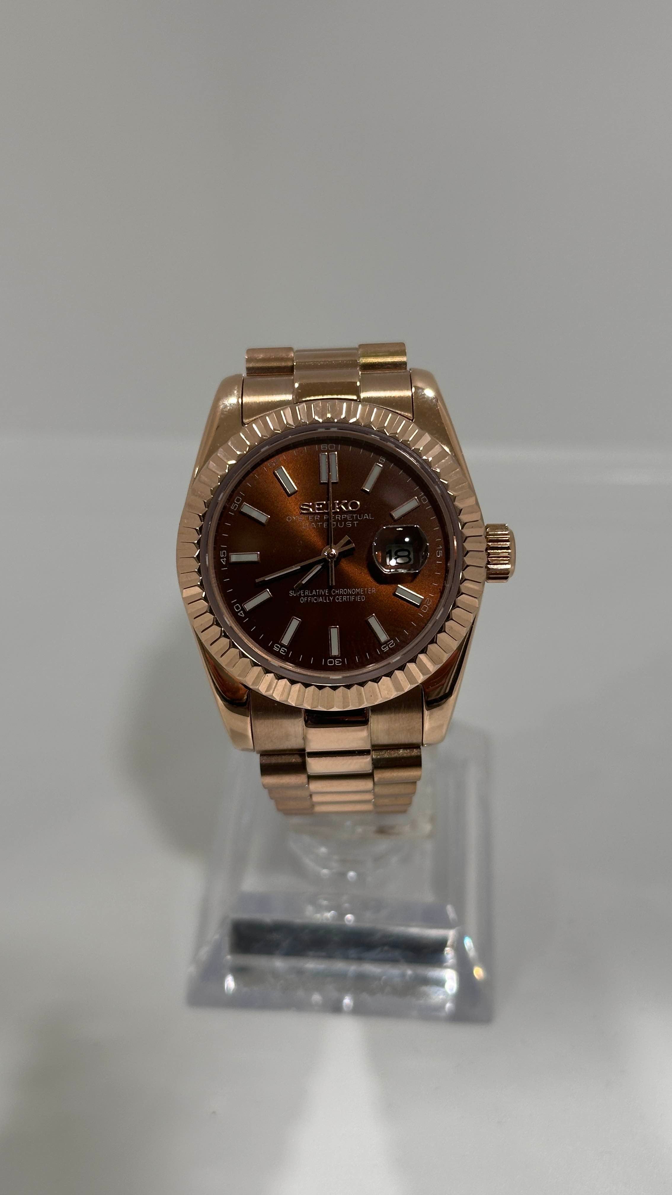 Datejust Rose Gold Chocolate / Womens