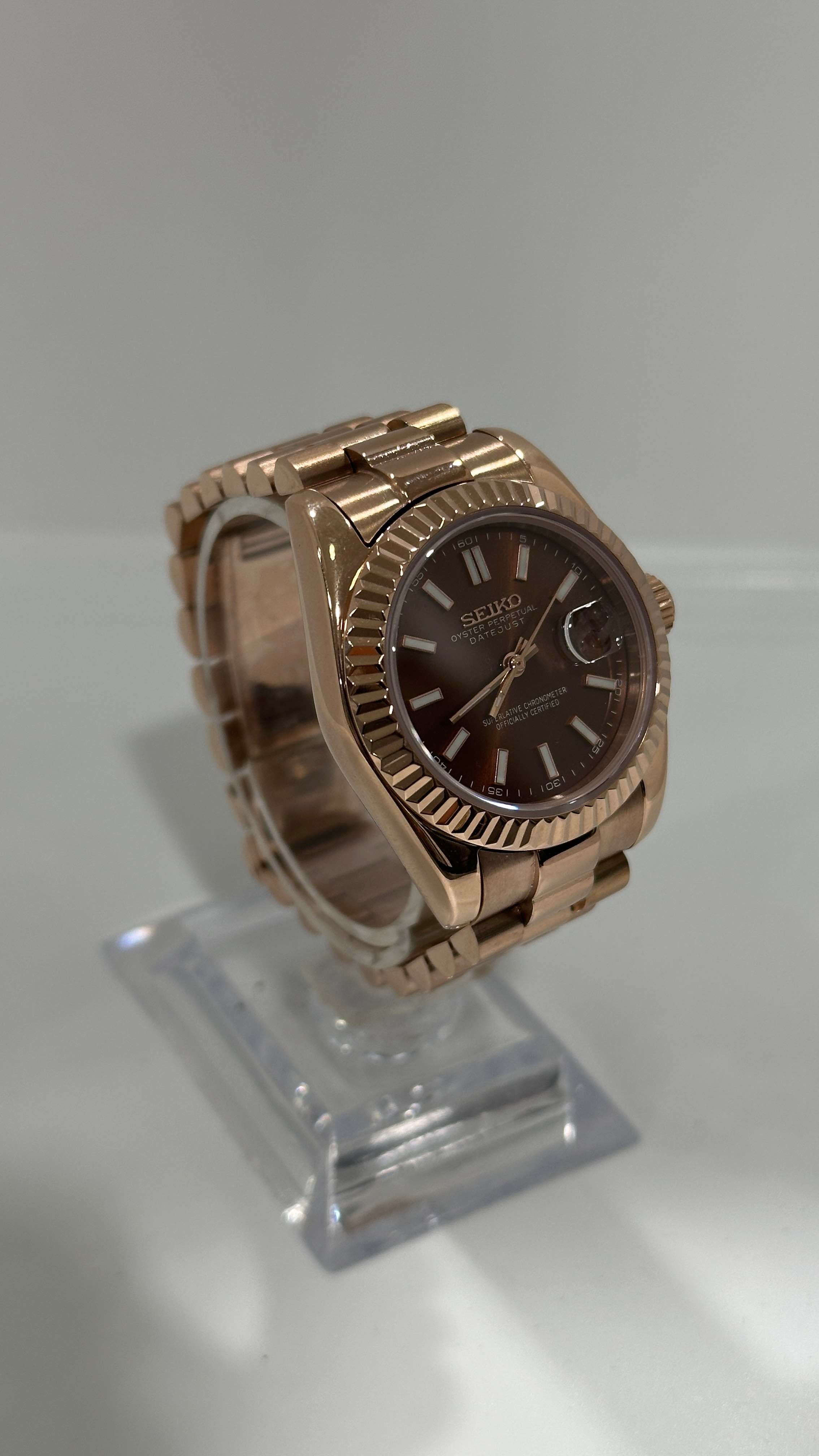 Datejust Rose Gold Chocolate / Womens