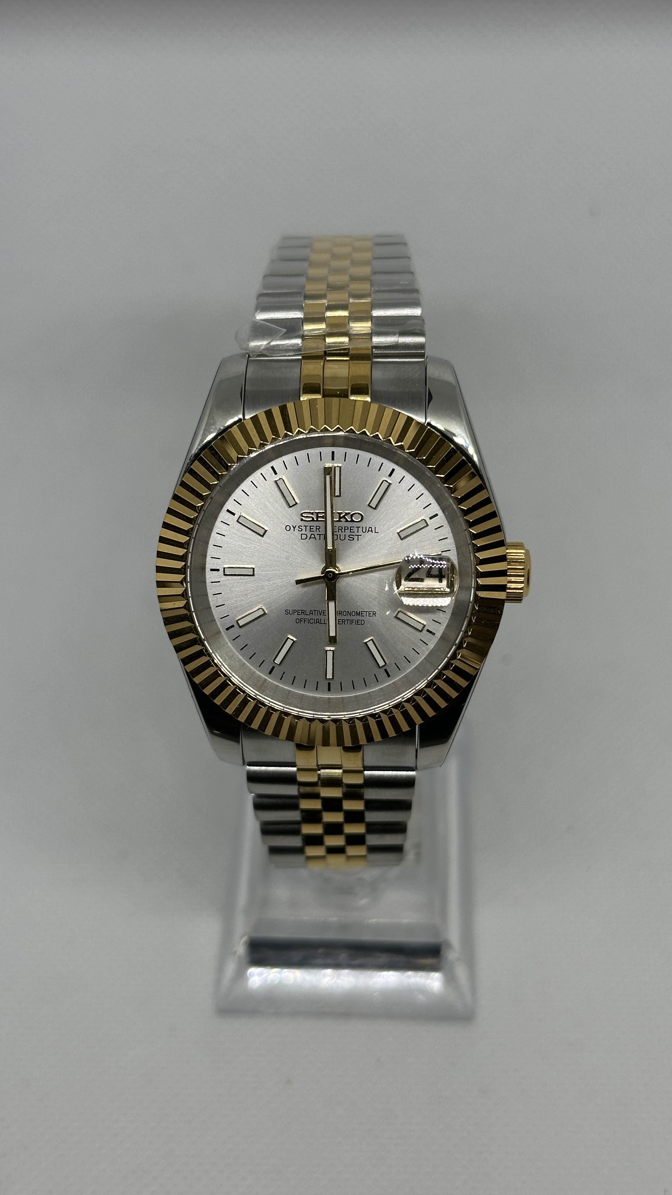 Silver Datejust | Two Tone Gold