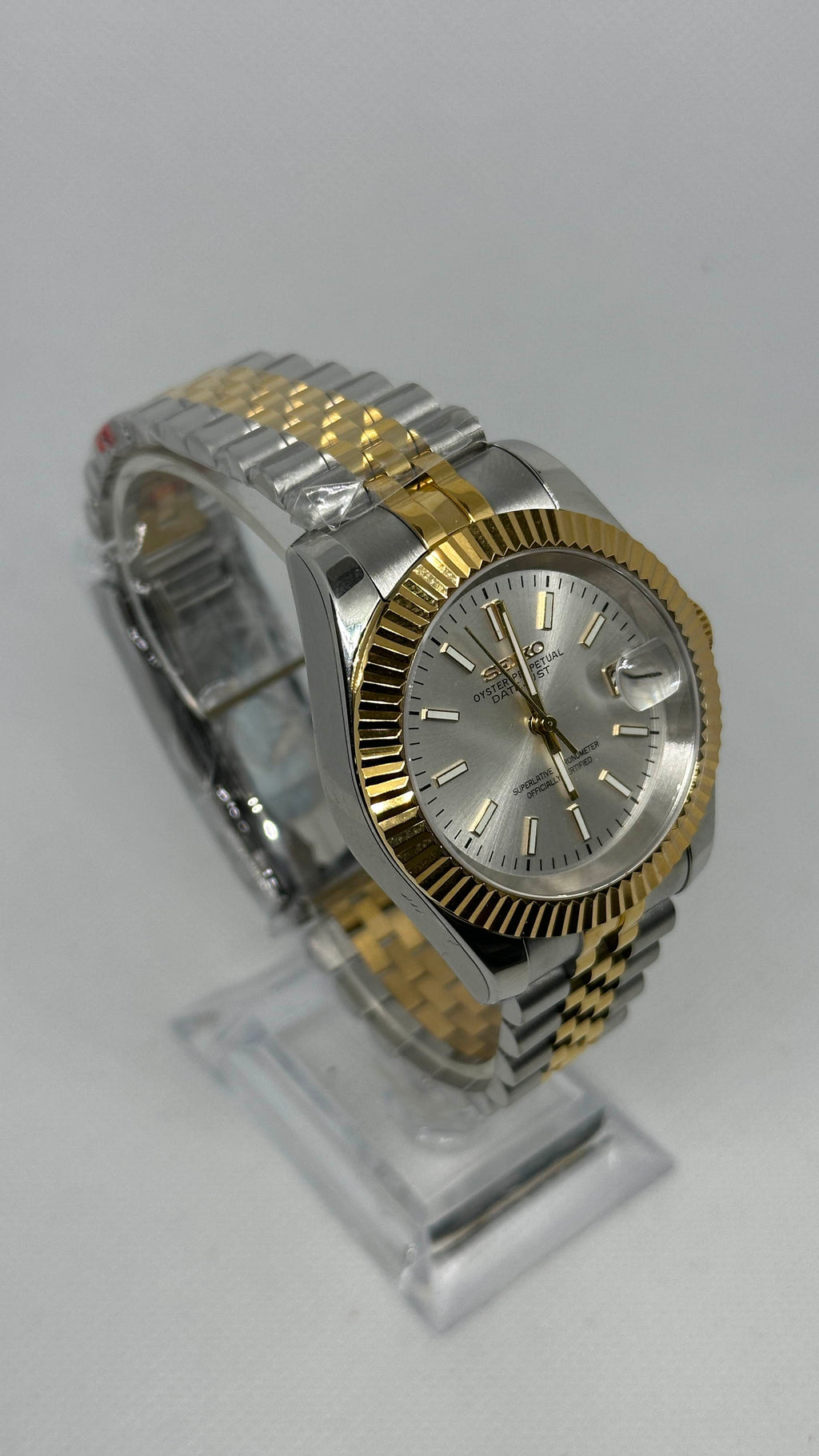 Silver Datejust | Two Tone Gold