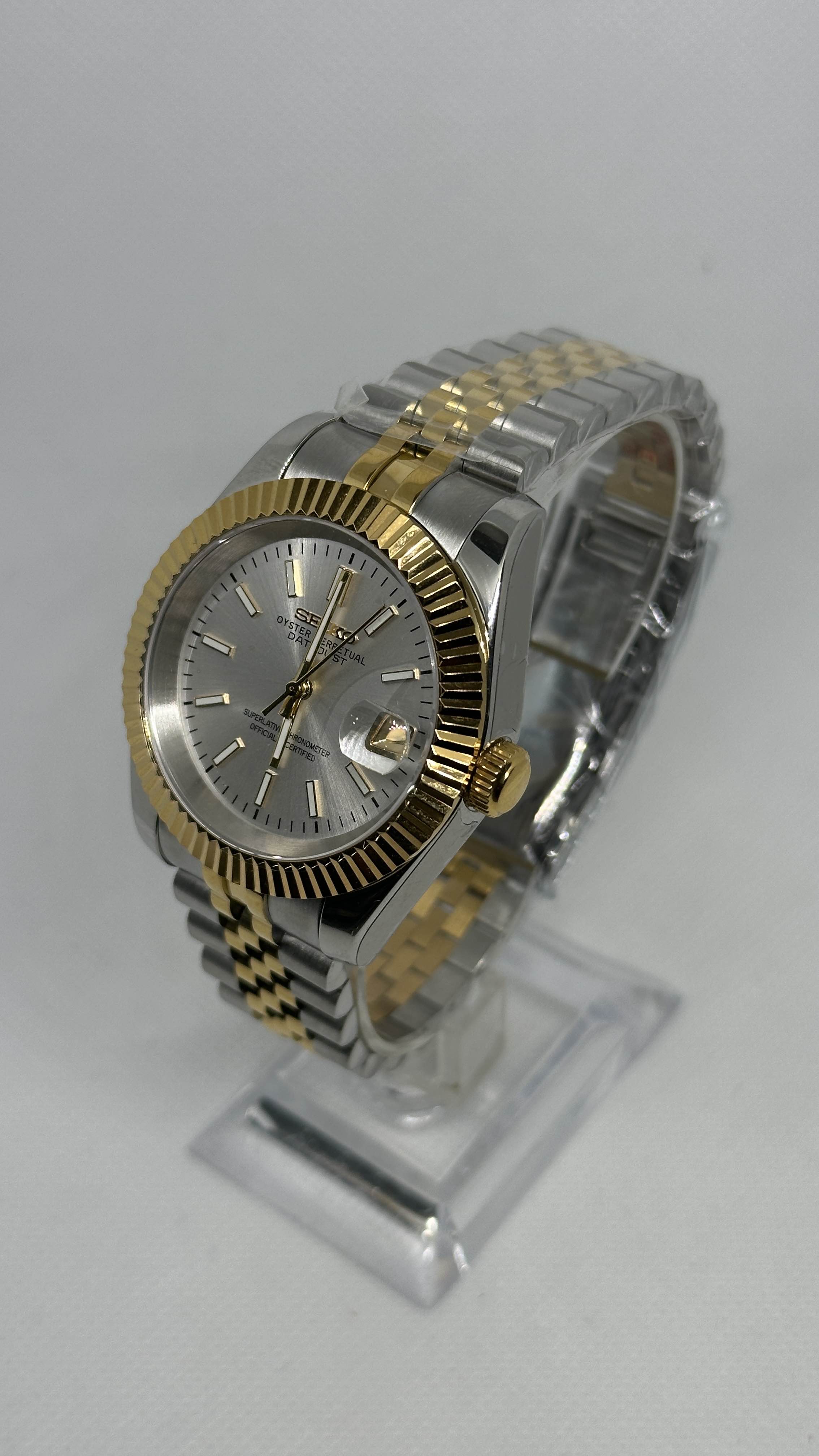 Silver Datejust | Two Tone Gold
